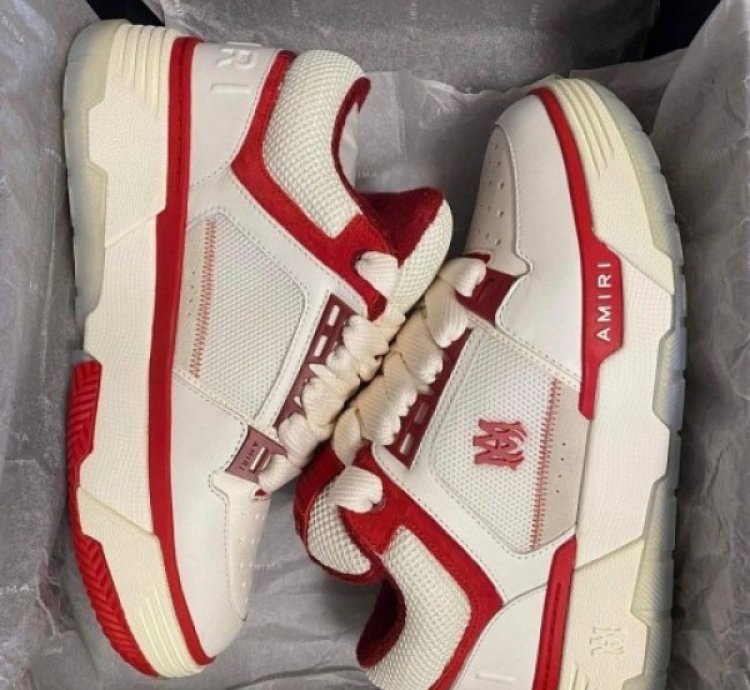 Amir Ma 1 Low White Beige Red Sneakers