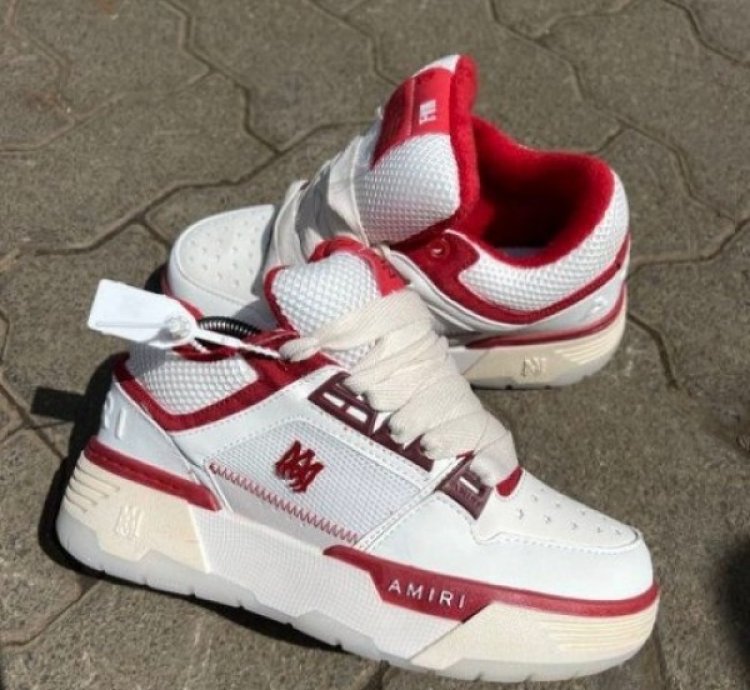Amir Ma 1 Low White Beige Red Sneakers