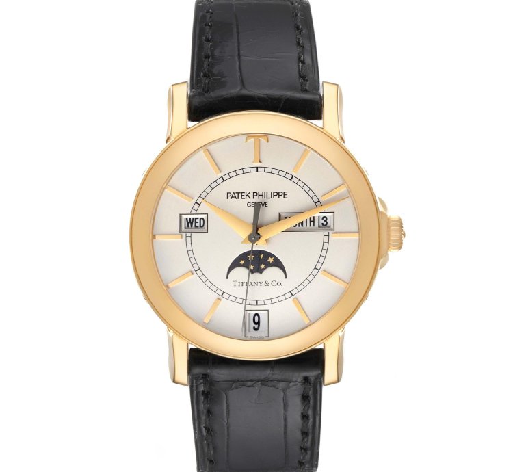 Patek Philippe Annual Calendar Tiffany Annual Calendar Yellow Gold Mens Watch 5150 5150j Box Papers