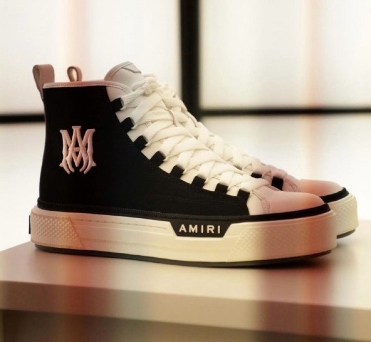 Amiri Ma Court High Top Black White Sneakers