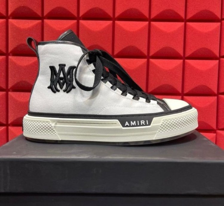 Amiri Ma Court High Top White Sneakers