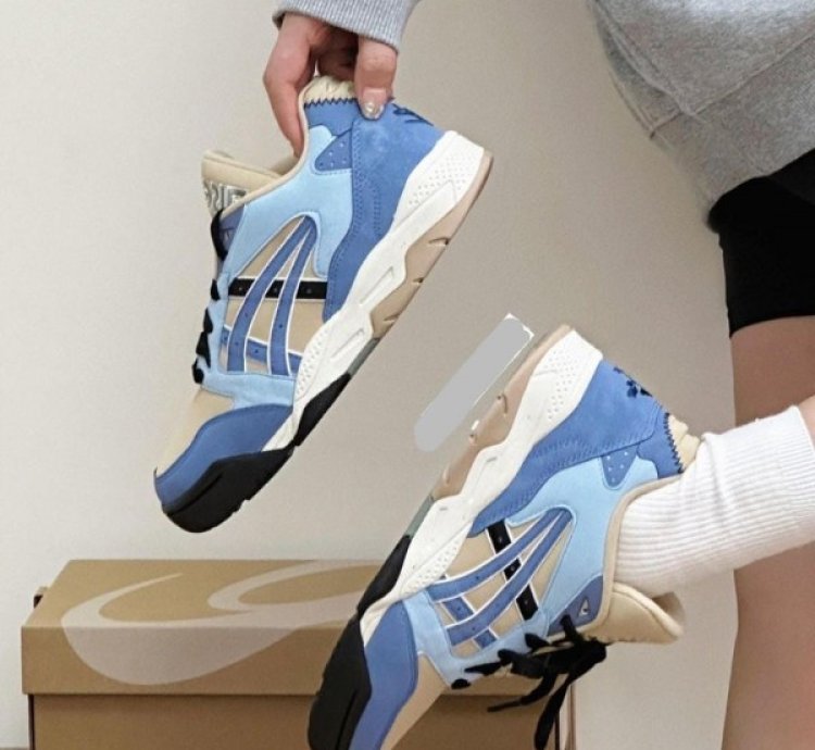 Asic S Gel Fuse Kigo Blue Beige Sneakers