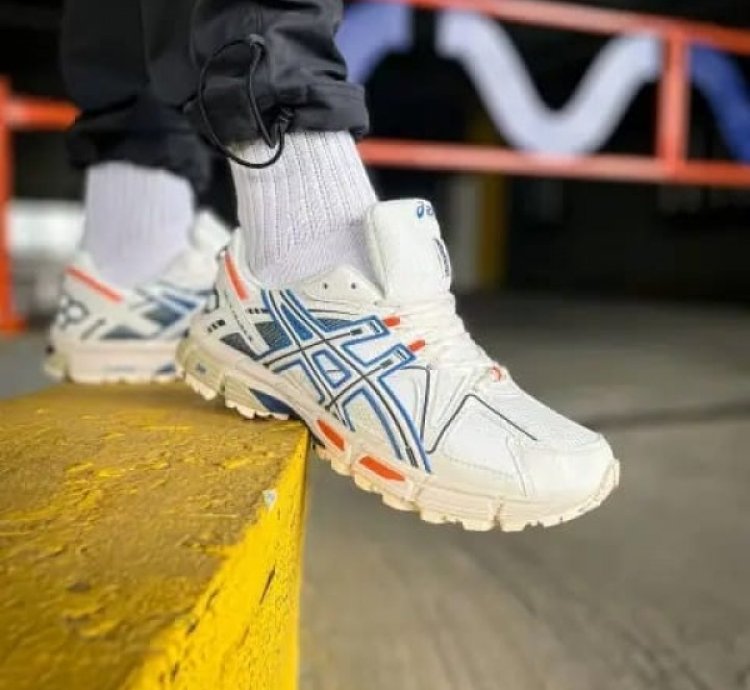 Asic S Gel Kahana 8 Cream Blue Orange Sneakers