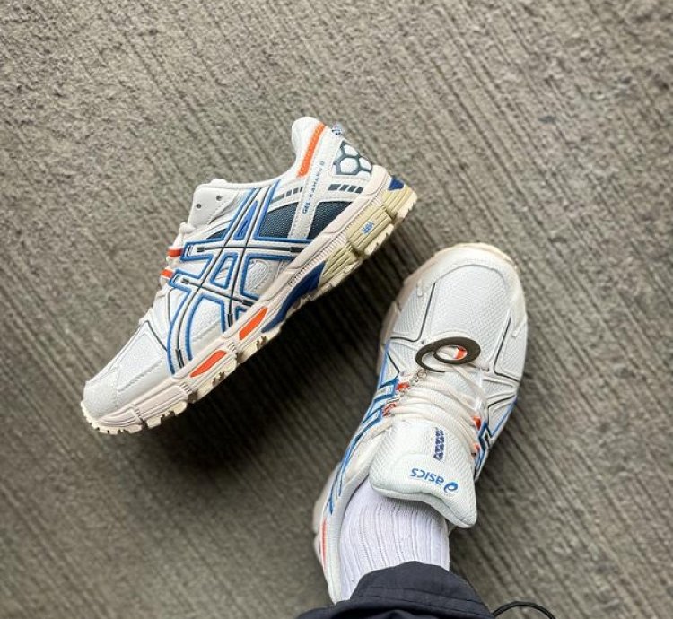 Asic S Gel Kahana 8 Cream Blue Orange Sneakers