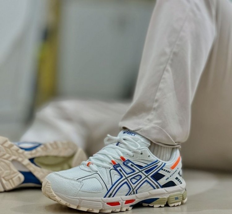 Asic S Gel Kahana 8 Cream Blue Orange Sneakers