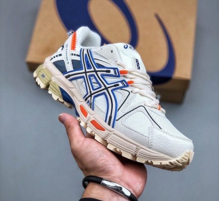 Asic S Gel Kahana 8 Cream Blue Orange Sneakers