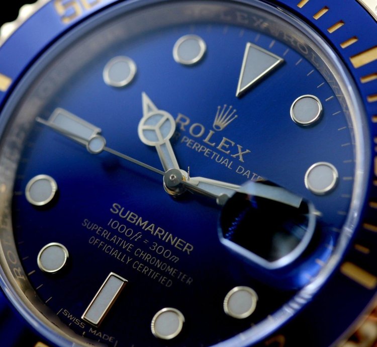Rolex Submariner Date 40 Mm Gelbgold Blue Dial Ref 116618lb Rolex-foliert Lc100 2020
