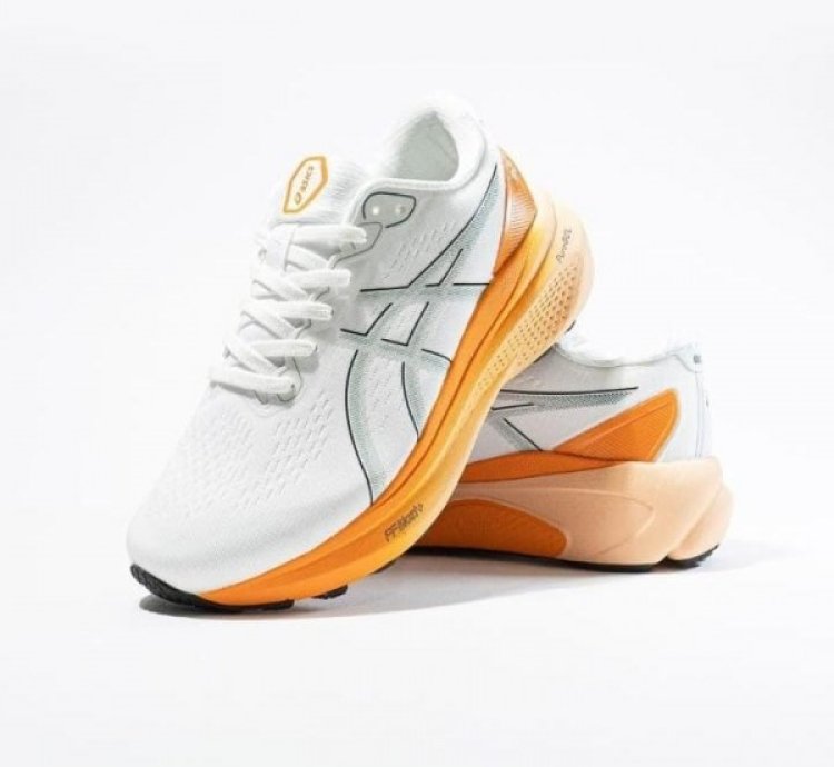 Asic S Gel Kayano 30 White Orange Sneakers