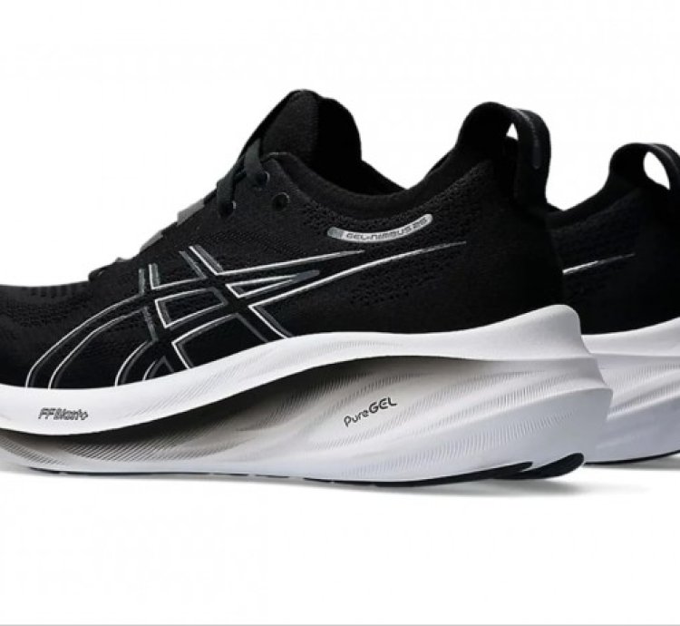 Asic S Gel Nimbus 26 Platinum Black Graphite Grey Running Shoes