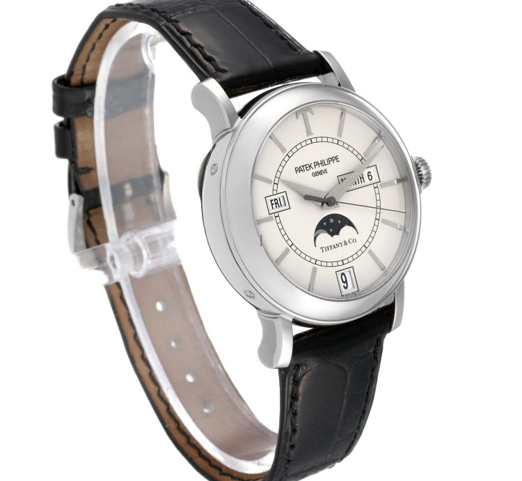 Patek Philippe Annual Calendar Tiffany Limited Edition White Gold Mens Watch 5150 Box Papers