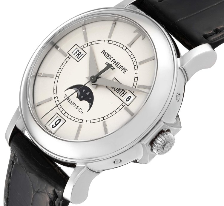 Patek Philippe Annual Calendar Tiffany Limited Edition White Gold Mens Watch 5150 Box Papers