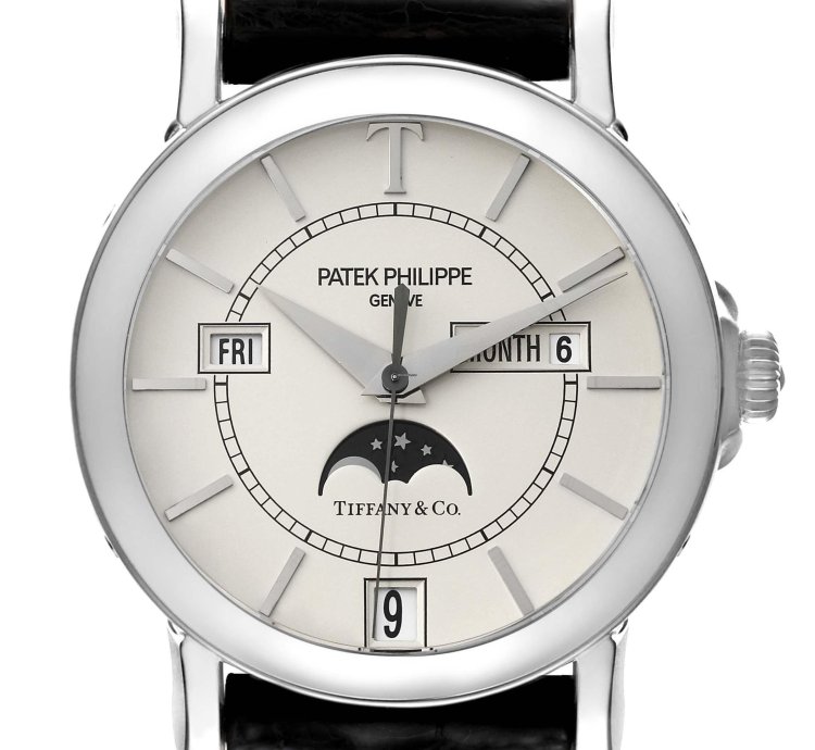 Patek Philippe Annual Calendar Tiffany Limited Edition White Gold Mens Watch 5150 Box Papers