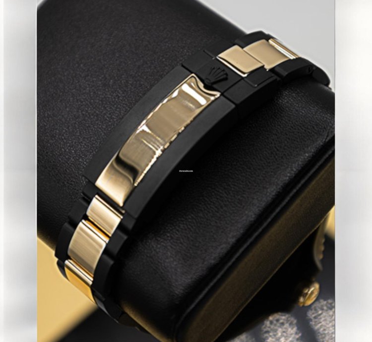 Rolex Submariner Date 41 Mm Black Rolex Dlc-pvd Two-tone 18k Yellow Gold And Black Pvd