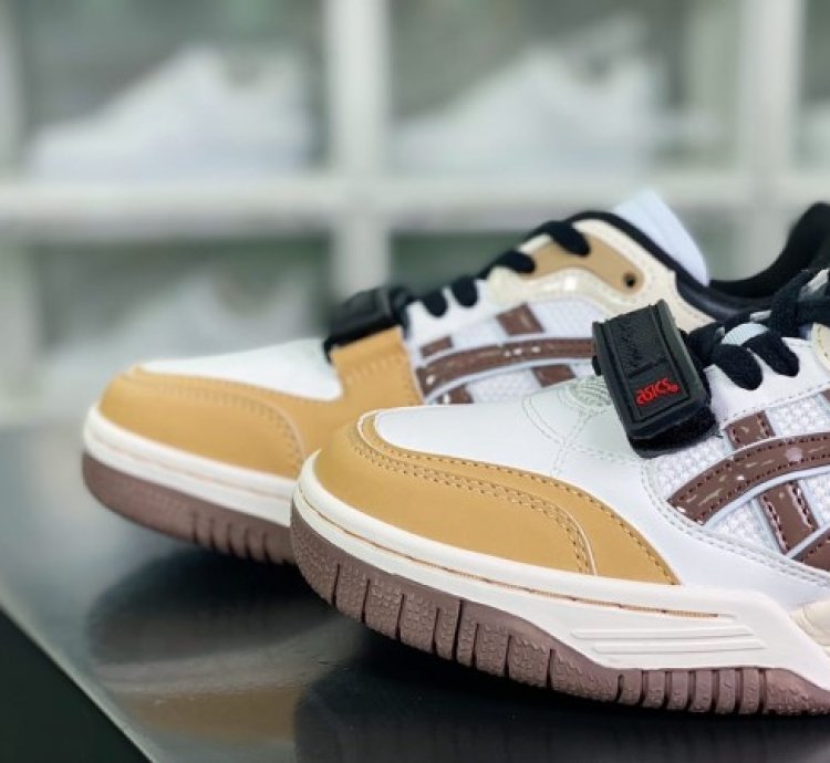 Asic S Gel Spotlyte Low V2 White Brown Sneakers
