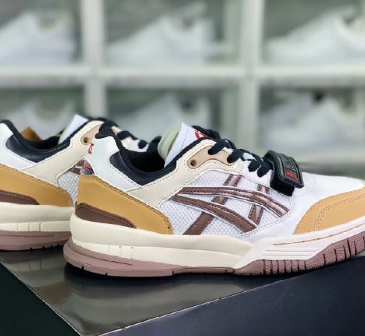 Asic S Gel Spotlyte Low V2 White Brown Sneakers