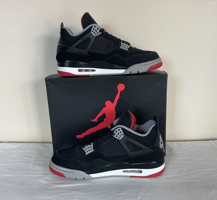 Nike Air Jordan 4 Retro Og Bred 2019 Men Us Size 10 5