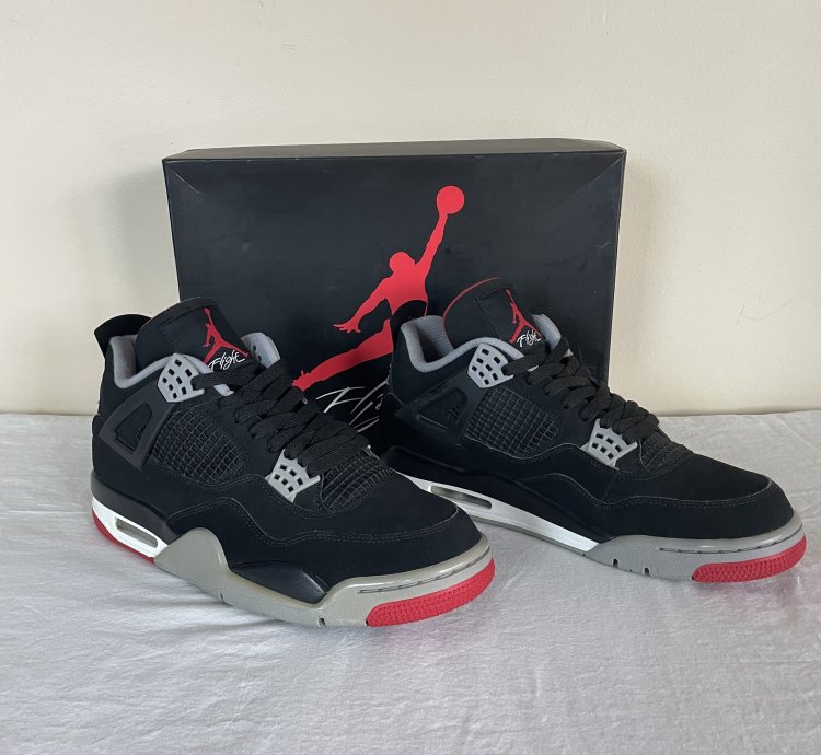 Nike Air Jordan 4 Retro Og Bred 2019 Men Us Size 10 5