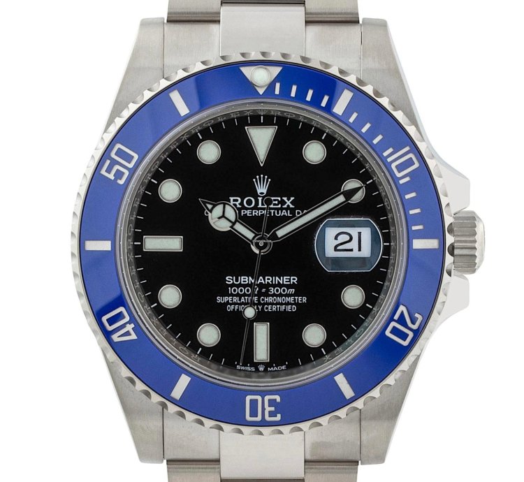 Rolex Submariner Date 41mm 18k White Gold Unworn Box Card