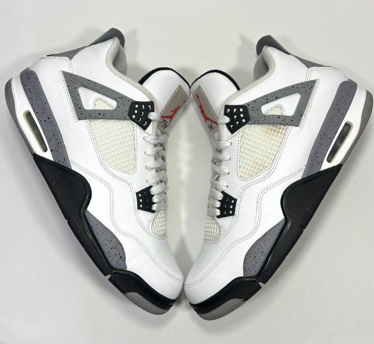 Nike Air Jordan 4 Retro White Cement Shoes Size 11 5