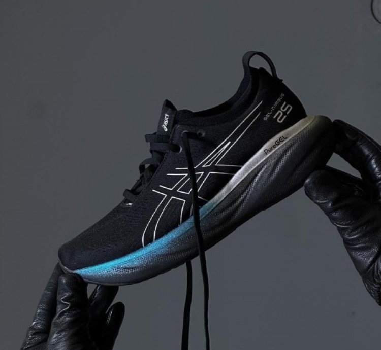 Asics Gel Nimbus 25 Platinum Black Running Shoes