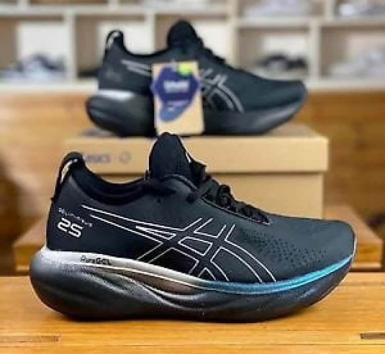 Asics Gel Nimbus 25 Platinum Black Running Shoes