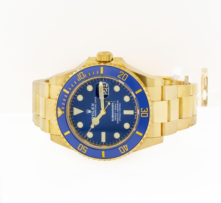 Rolex Submariner Date 41mm Yellow Gold Blue Dial Blue Bezel 126618lb