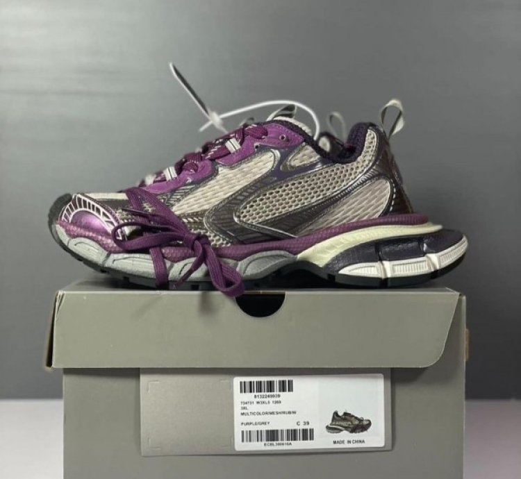Balenciag A 3xl In Purple Sneakers