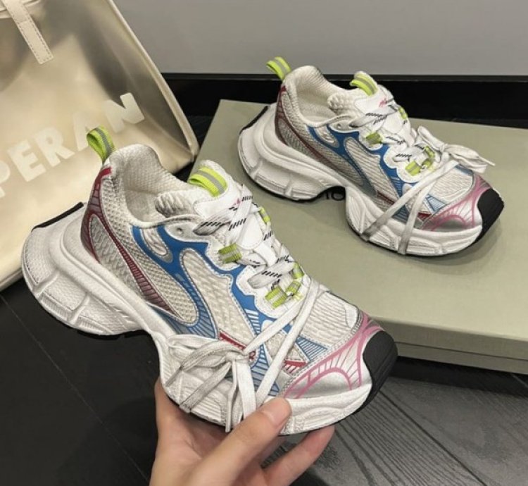 Balenciaga 3xl Men S Blue And Pink Trainers Sneakers