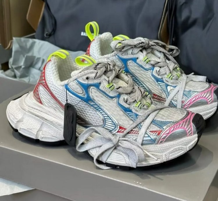 Balenciaga 3xl Men S Blue And Pink Trainers Sneakers