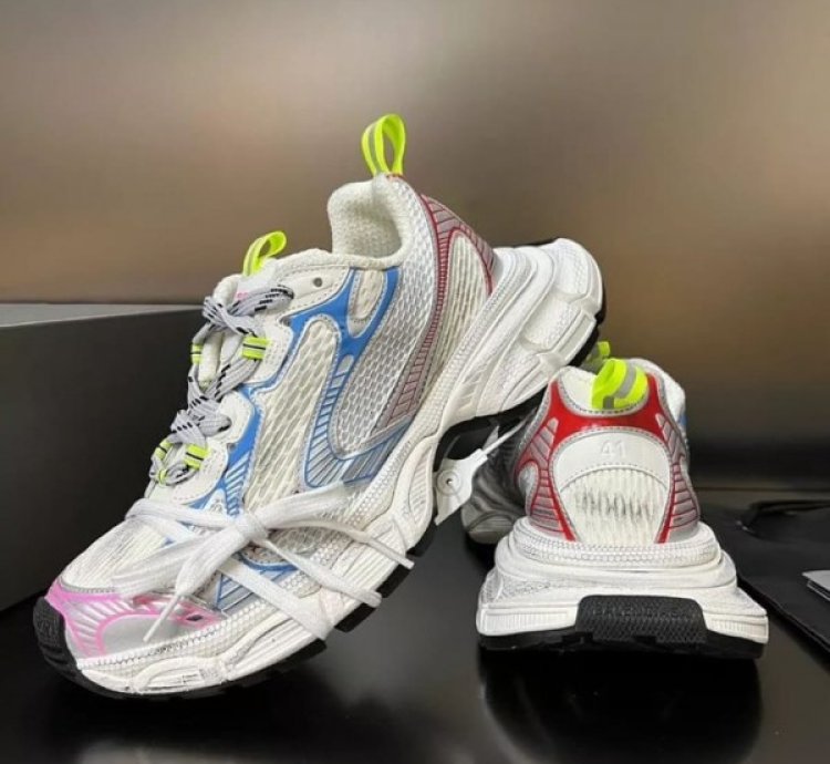 Balenciaga 3xl Men S Blue And Pink Trainers Sneakers