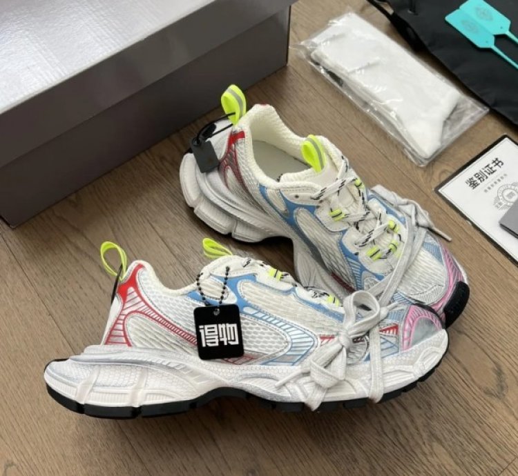 Balenciaga 3xl Men S Blue And Pink Trainers Sneakers