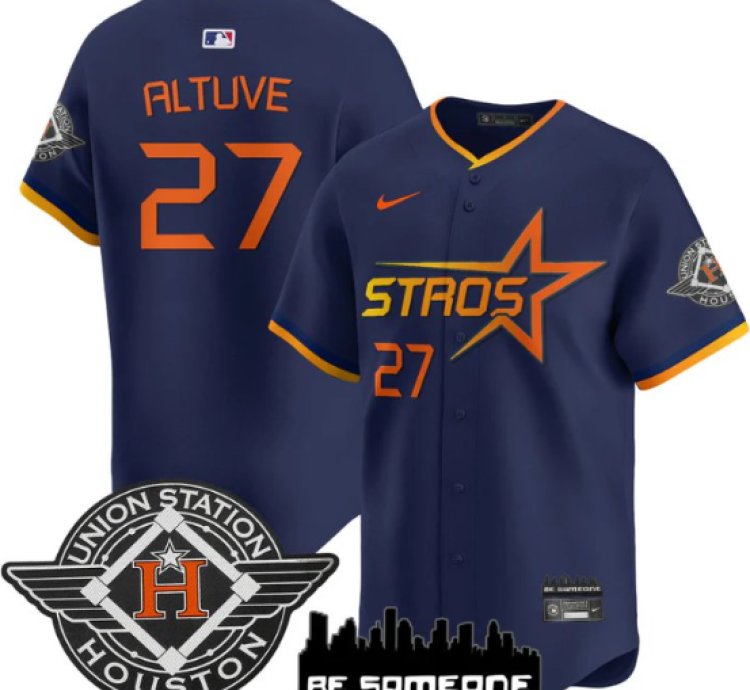 José Altuve Jersey 27 Houston Astros 2025 City Connect Vapor Premier Limited Stitched Navy