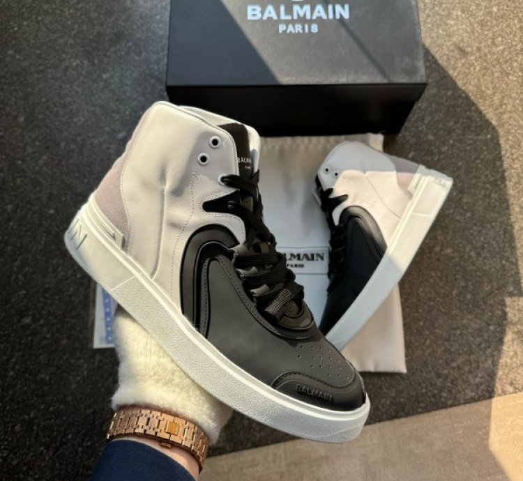 Balmain B Skate High Top Black White Sneaker