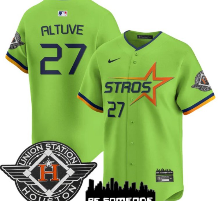 José Altuve Jersey 27 Houston Astros 2025 City Connect Vapor Premier Limited Stitched Green