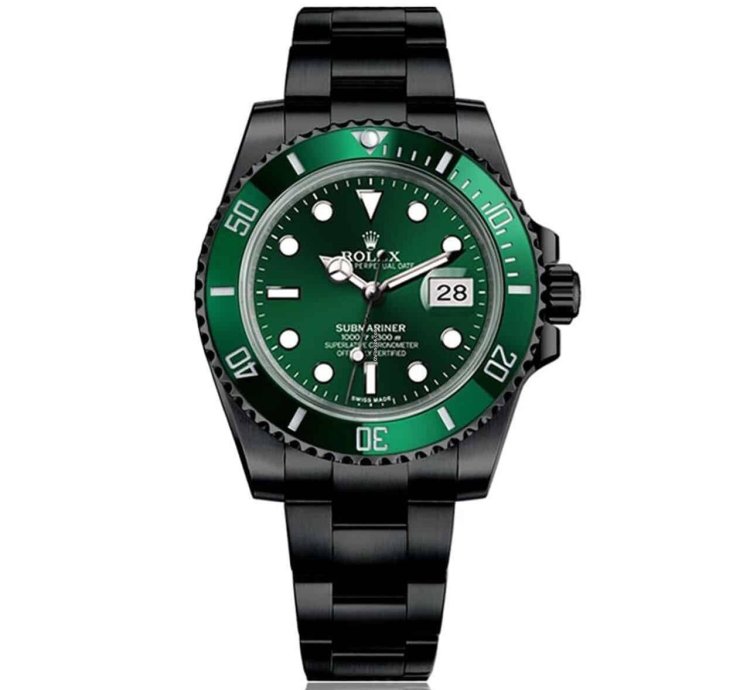 Rolex Submariner Date Black Pvd Dlc Coated Stainless Steel Watch 116610lv