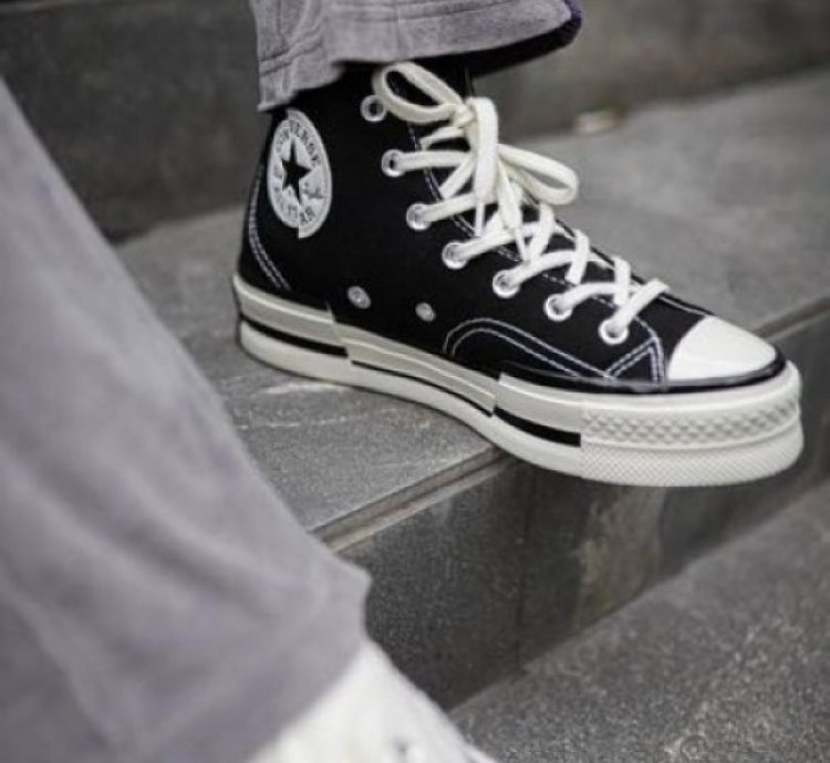Convers E Chuck Taylor 70 Plus Black White Sneakers
