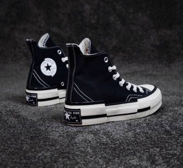 Convers E Chuck Taylor 70 Plus Black White Sneakers
