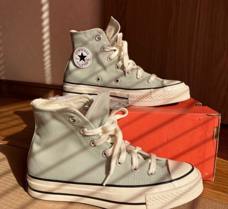 Convers E Chuck Taylor All Star 70 Hi Canvas Prism Green Sneakers