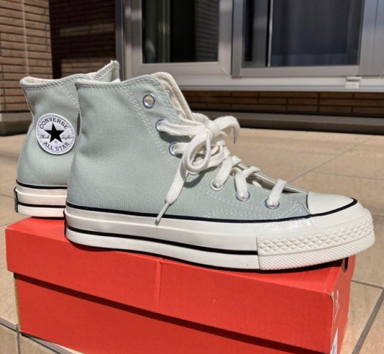 Convers E Chuck Taylor All Star 70 Hi Canvas Prism Green Sneakers