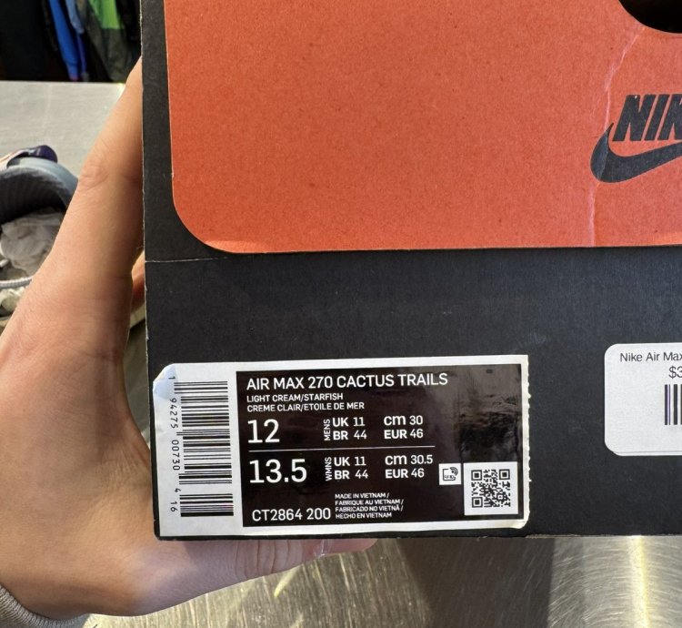 Nike Air Max 270 Cactus Jack - Size 12
