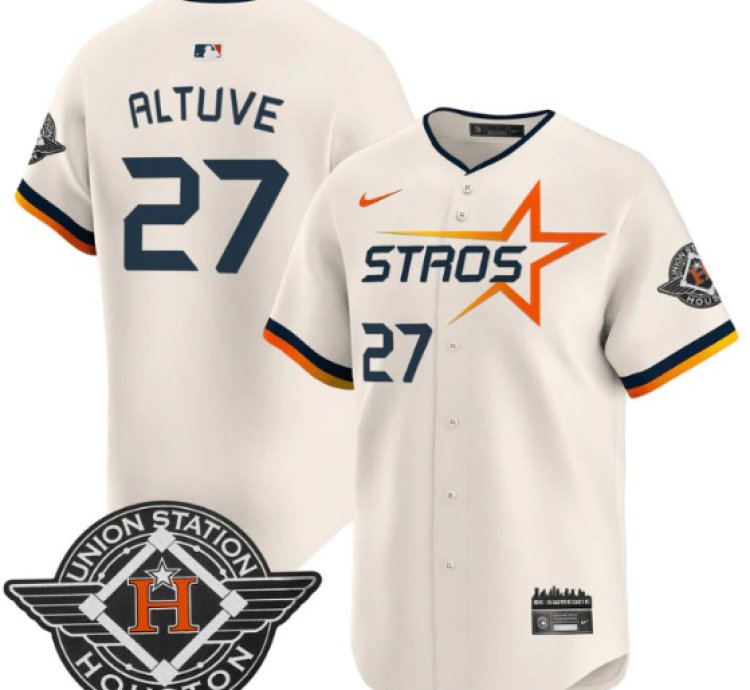 José Altuve Jersey 27 Houston Astros 2025 City Connect Vapor Premier Limited Stitched Cream