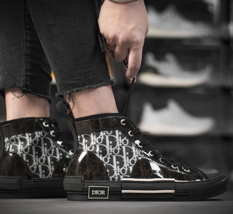 Diior B23 High Top Oblique Black Sneakers