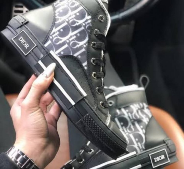 Diior B23 High Top Oblique Black Sneakers