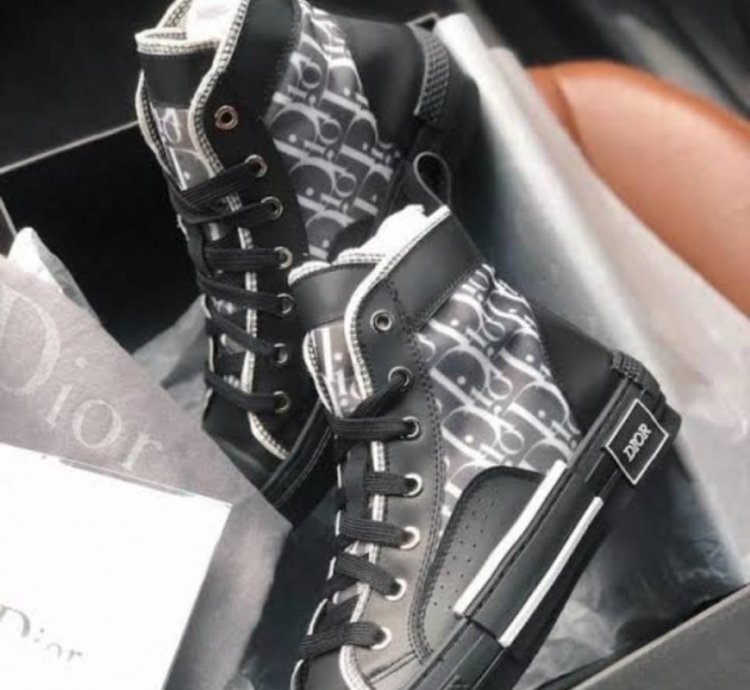 Diior B23 High Top Oblique Black Sneakers