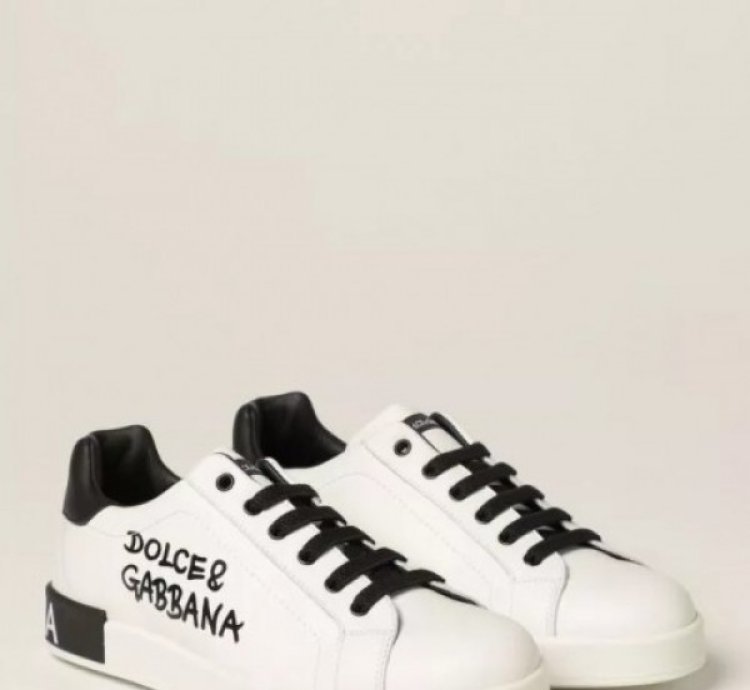 Dolc E Gabbana Calfskin Nappa Portofino Sneakers