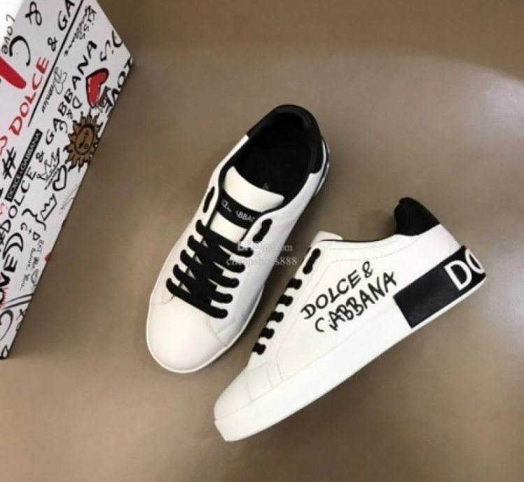 Dolc E Gabbana Calfskin Nappa Portofino Sneakers