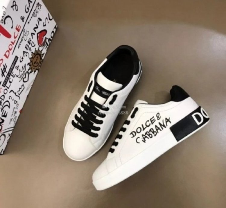 Dolc E Gabbana Calfskin Nappa Portofino Sneakers