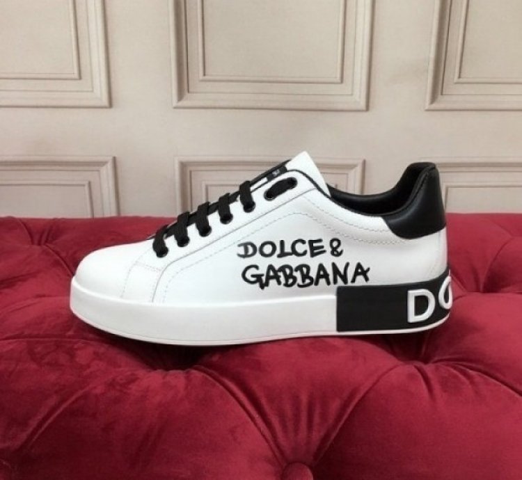 Dolc E Gabbana Calfskin Nappa Portofino Sneakers