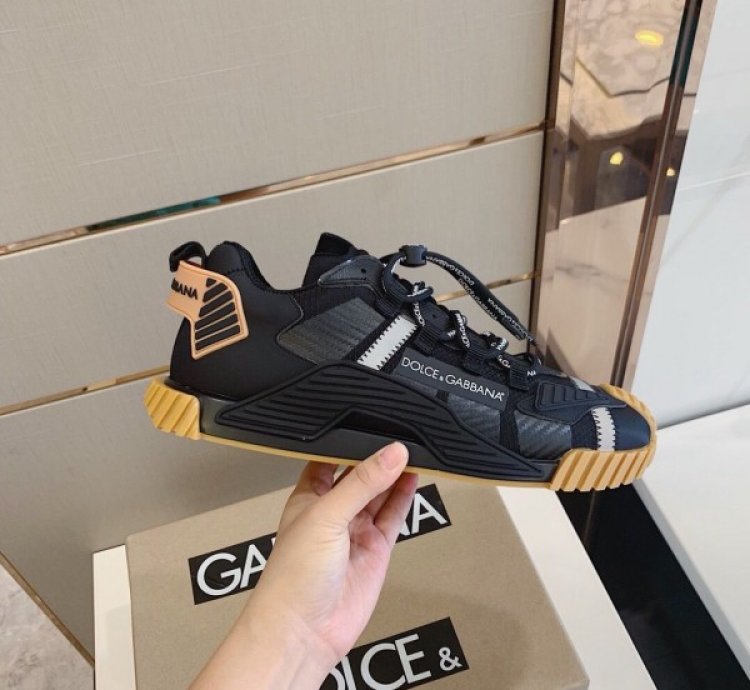 Dolce Gabban A Ns1 Low Top Black Sneakers