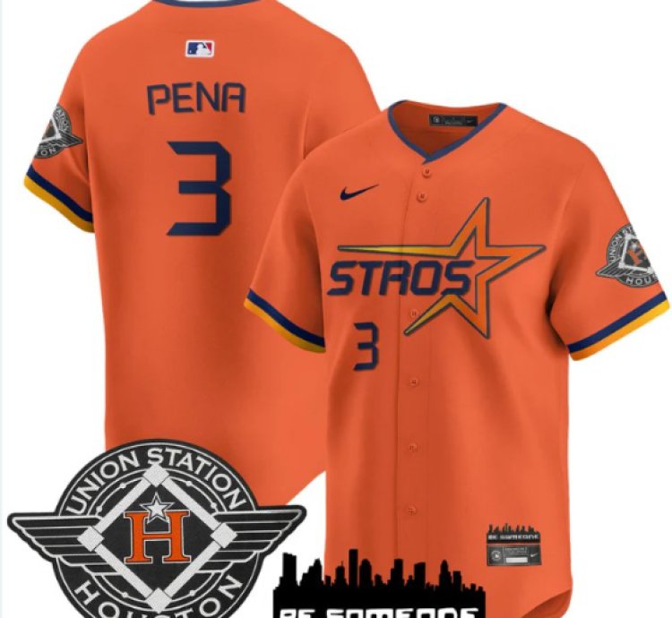 Jeremy Pena Jersey 3 Houston Astros 2025 City Connect Vapor Premier Limited Stitched Orange